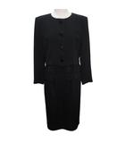  東京ソワール セットアップ スーツ ジャケット 半袖レースブラウス フォーマル 13号 Lサイズ相当 ブラック 0825