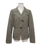 長袖 ジャケット チェック 40 Lサイズ相当 グレー系 k30321 1115