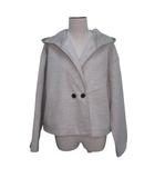 チャオパニック ティピー CIAOPANIC TYPY 長袖 コート ショート丈 フード ポケット ウール混 ONE XLサイズ相当 ベージュ k32942 0109