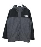 ザノースフェイス THE NORTH FACE 長袖 マウンテンライトデニムジャケット ナイロン ロゴ刺繍 フード Sサイズ ブラック グレー k349895 0125