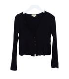 ミッシェルクラン MICHEL KLEIN 長袖 カーディガン ボレロ クロップド丈 トップス 38 Sサイズ相当 ブラック SS26010443 0206