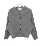 アダムエロペ Adam et Rope' 長袖 コクーンカーディガン ニット ウール F Mサイズ相当 グレー k34605 0206