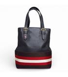 バリー BALLY トートバッグ ショルダーバッグ ストライプ ブラック MB01290726147 0215