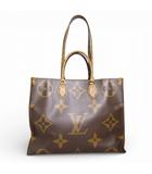 ルイヴィトン LOUIS VUITTON 美品 オンザゴー GM モノグラム ジャイアント トートバッグ ショルダーバッグ M44576 ブラウン キャメル E012904261662 0216