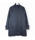 リーガル REGAL 美品 ステンカラーコート ヘリンボーン 中わたライナー付き ブラック系 Lサイズ E0127032617 0217