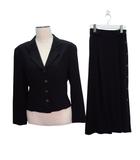 23区 オンワード樫山 スーツ 長袖ジャケット ロングスカート セットアップ フォーマル 36 Sサイズ相当 ブラック k35101 0222