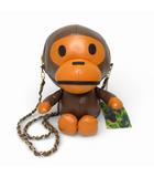 アベイシングエイプ A BATHING APE 美品 BABY MILO PLUSH DOLL CHAIN SHOULDER BAG ぬいぐるみ型 チェーンショルダーバッグ ブラウン E02170126130