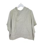 アレキサンダーワン ALEXANDER WANG 半袖 ポンチョ フーディー パーカー スウェット カンガルーポケット XSサイズ グレー a5695 0311