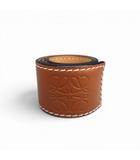 ロエベ LOEWE 美品 スラップ ブレスレット アナグラム タン ブラウン E03110526105