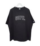 チャンピオン CHAMPION ソフ SOPH. 半袖 Tシャツ トップス クルーネック ロゴ 刺繍 XLサイズ ブラック E0225032661 0403
