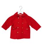 ロベルタディカメリーノ Roberta di Camerino 長袖 コート フード ウール混 ダブルボタン 95サイズ  レッド k36561 0403