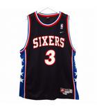 ナイキ NIKE NBA ゲームシャツ シクサーズ アイバーソン ユニフォーム XXXL ブラック ブルー a58235 0502