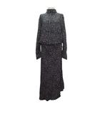 ザラ ZARA 長袖 ワンピース ロング マキシ ハイネック ドット M～Lサイズ ブラック ホワイト SM26010037 0506