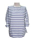 オーチバル ORCIVAL オーシバル 七分袖 カットソー Tシャツ トップス ボーダー 1 Mサイズ相当 ホワイト ブルー k41911 0615