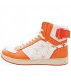 ルイヴィトン LOUIS VUITTON RIVOLI HiTOP SNEAKER リヴォリハイトップスニーカー シューズ モノグラム レザー ハイカット MS 0169 8 オレンジ 白 0624