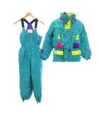 フェニックス PHENIX ヴィンテージ セットアップ スキーウエア 中綿ジャケット パンツ 150 青 ブルー /AE