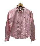 シャツ ブラウス ポニー刺繍 チェック ピンク 9 約XS