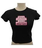 ブラックアイパッチ THE BLACK EYE PATCH Tシャツ カットソー 半袖 ミニT プリント ロゴ S 黒 ブラック ピンク