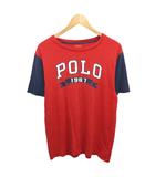 ポロ ラルフローレン POLO RALPH LAUREN プリントTシャツ 半袖 ロゴ XL 赤 レッド 紺 ネイビー ■MET2