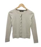 ポールスミス PAUL SMITH カーディガン ニット クルーネック リボン ウール M ベージュ ■MET2