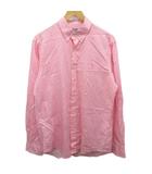 ボタンダウンシャツ BDシャツ 長袖 ポニー刺繍 ピンク L ■MET2
