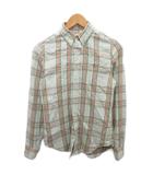 ボタンダウンシャツ BDシャツ 長袖 チェック ポニー刺繍 XS ライトグリーン ■MET2