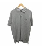 チャップス CHAPS ラルフローレン 古着 ポロシャツ 半袖 ロゴ刺繍 オーバーサイズ L グレー ■MET2