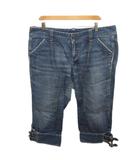 00s デニムハーフパンツ ショートパンツ ダブルニー 7f インディゴ ■MET2