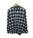チャップス CHAPS ラルフローレン 古着 ボタンダウンシャツ BDシャツ チェック オーバーサイズ XL 緑 グリーン 白 ホワイト 紺 ネイビー ■MET2