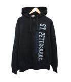 チャンピオン CHAMPION ハーフジップパーカー フーディー プリント プルオーバー オーバーサイズ ロゴ XL 黒 ブラック CS2079-999 ■MET2