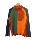 コロンビア Columbia 美品 フリースジャケット ブルゾン 211PM2413 ロゴ刺繡 マルチカラー XL ■MET2