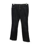 ヴィンテージ コーデュロイパンツ フレア スリット ジップフライ 黒 ブラック 9 約S-M ■MET2