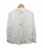 ラコステ LACOSTE タグ付き ボダンダウンシャツ BDシャツ リネンシャツ 長袖 麻 リネン100% 3 白 ホワイト ■MET2