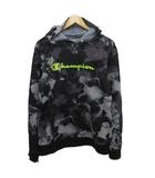 チャンピオン CHAMPION パーカー フーディー プルオーバー ロゴ タイダイ XL 黒 ブラック グレー ■MET2