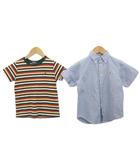 ポロ バイ ラルフローレン Polo by Ralph Lauren 2点セット おまとめ ボタンダウンシャツ BDシャツ Tシャツ 半袖 ボーダー 110cm マルチカラー