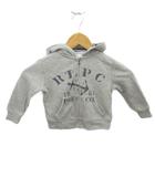 ジップパーカー フーディー プリント 12M 80cm グレー ■MET2