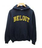 チャンピオン CHAMPION パーカー フーディ スウェット プリント BELOIT 目付き プルオーバー ECO FLEECE S 紺 ネイビー ■MET2 1021