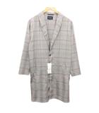 ユニオンステーション UNION STATION タグ付 ロングコート ジャケット グレンチェック ショールカラー M 白黒赤 ホワイト ブラック レッド 系 ■MET2 1021