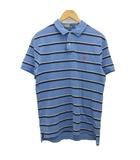 ポロ バイ ラルフローレン Polo by Ralph Lauren ポロシャツ 半袖 ボーダー 青 ブルー L ■MET2