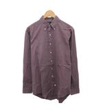 ラルフローレン RALPH LAUREN ボタンダウンシャツ BDシャツ 長袖 ポニー刺繍 オーバーサイズ M 紫 パープル ☆AA★ ■MET2