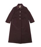 マックスマーラ MAX MARA 美品 ヴァージンウールコート ステンカラー ロング I 38 紫 パープル系 /VU□ 0427