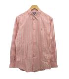 ラルフローレン RALPH LAUREN 美品 ボタンダウンシャツ BDシャツ 長袖 ストライプ オレンジ系 M