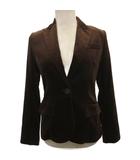 セオリー Theory ベロアテーラードジャケット 1B シングル ブレザー 0 S 茶 ブラウン 60804102
