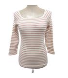 イエナ IENA 近年モデル 美品 カットソー ニット ボーダー コットン 白 ホワイト 赤 レッド 約M