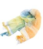 玉木新雌 タマキニイメ tamaki niime 美品 ストール ショール マフラー 播州織 フリンジ マルチカラー 黄