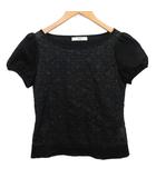 ルネ Rene カットソー ブラウス レース シアー 黒 ブラック 36 約S ■YHS11