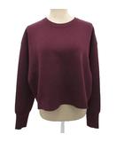 プルミエ アロンディスモン 1er Arrondissement タグ付き BOXショートニットプルオーバー セーター 長袖 短丈 クロップド F 紫 パープル B1044AKW412