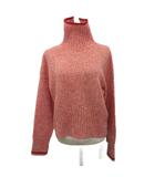 マカフィー MACPHEE トゥモローランド タグ付き ファインラムズウール タートルネックプルオーバー ニット セーター ローゲージ ハイネック ウール S 赤 レッド 12-02-44-02708