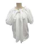 パトゥ PATOU Les Essentielsドローストリング Tシャツ カットソー 半袖 ラグラン XS 白 ホワイト JE1399999001W