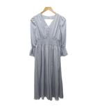 スナイデル SNIDEL 美品 22SS ワンピース ドレス ロング ドット 水玉 SFKB221300 青 ブルー F 約M